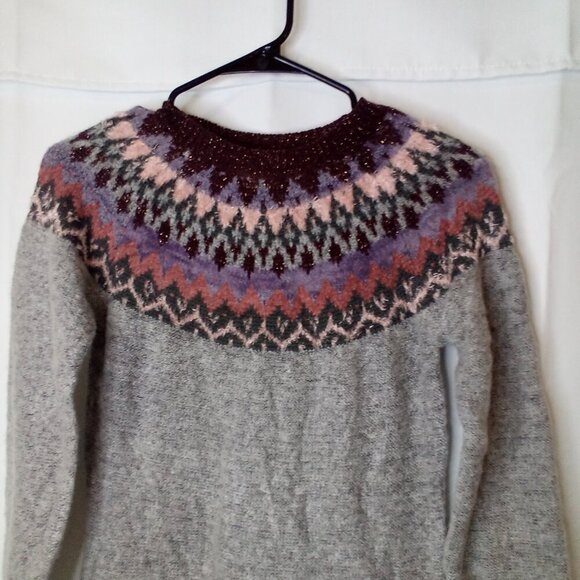 Maurices Sweater Dress Women XS Long Sleeve Soft Stretch Gray Pink - Picture 3 of 15